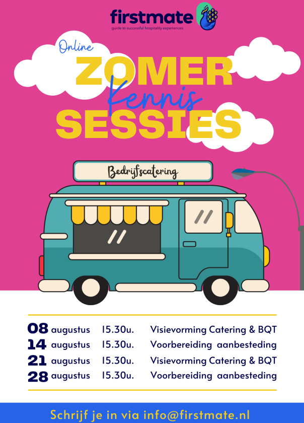 Flyer Zomersessies Firstmate Hospitality Consultants